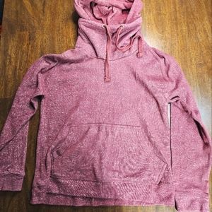 SUPER Soft Double Necked Hoodie. Red